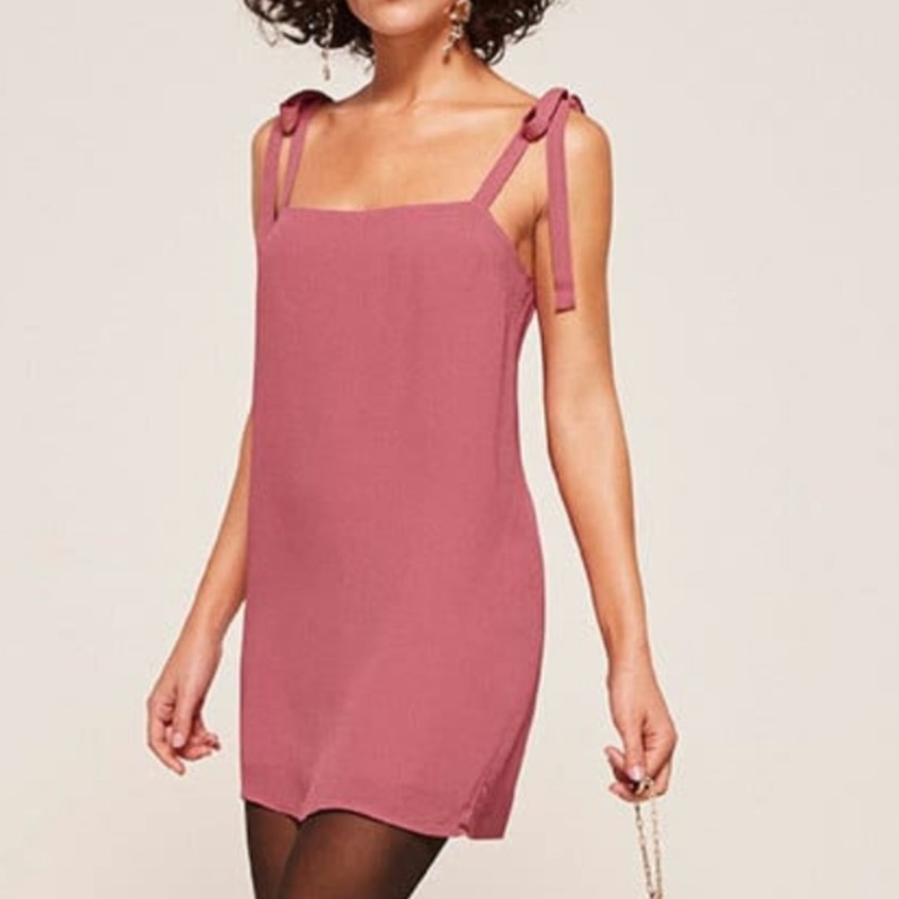 Reformation Dixie Raspberry Dress